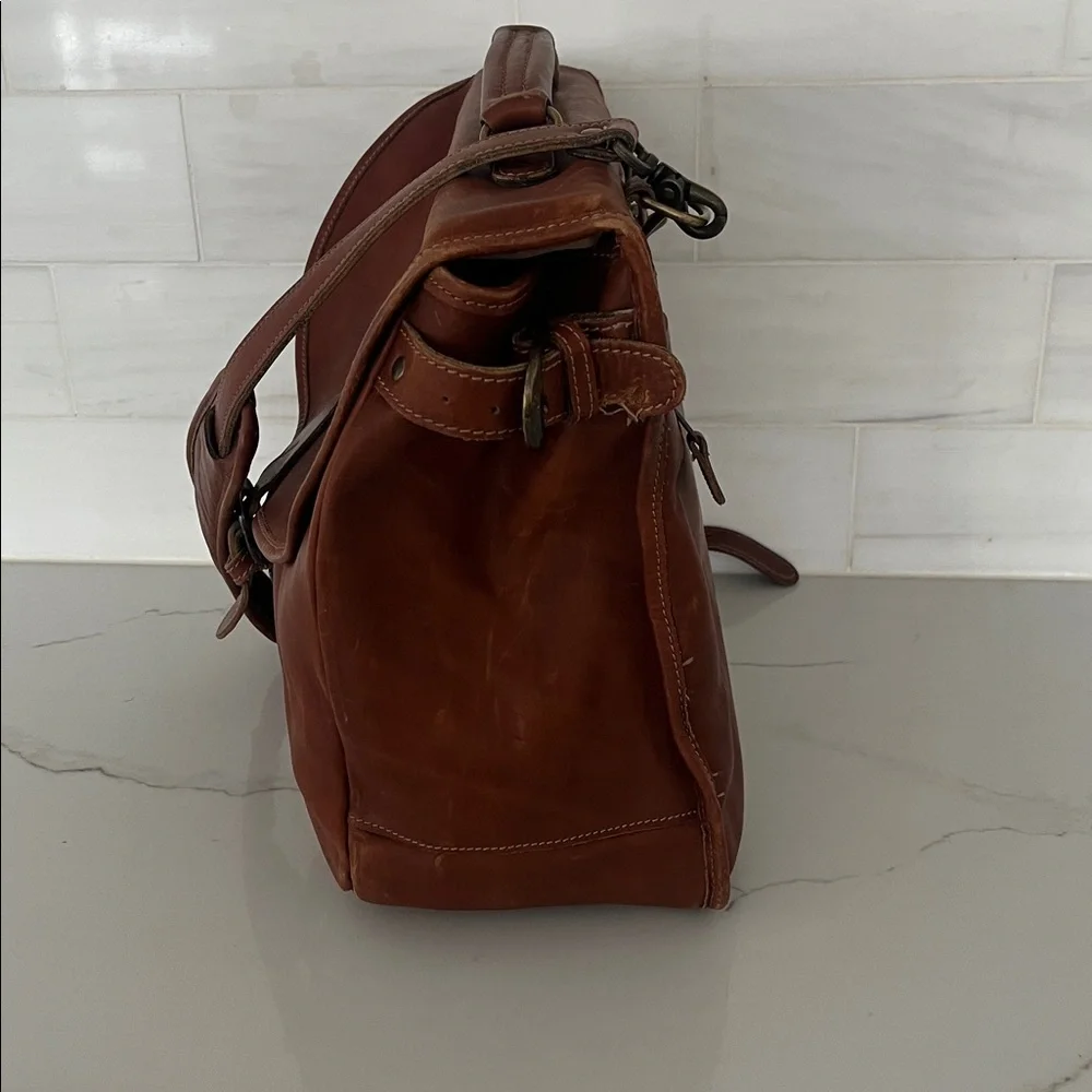 Korchmar Vintage Leather Messenger Bag Briefcase